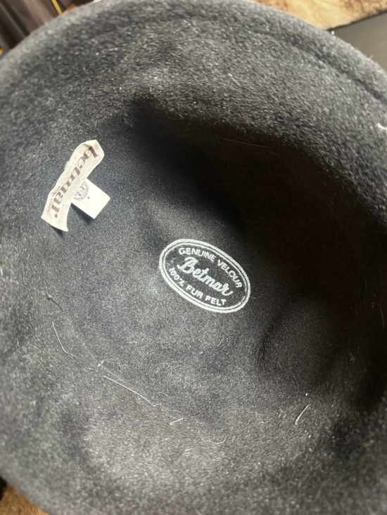 Vintage Betmar NY Black Fur Felt Cloche Hat Rhinestone Band main image 2